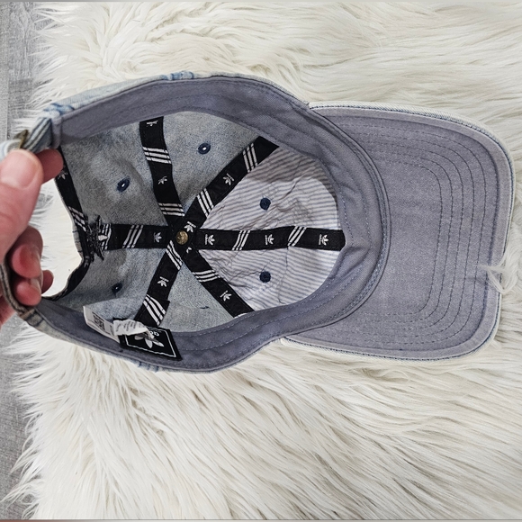 Adidas original  logo denim strap back jeans hat - Picture 2 of 6